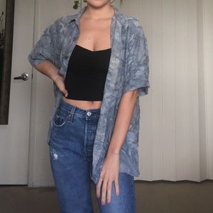 Blue button up Hawaiian tee!